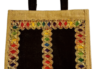 Jute patterned bag